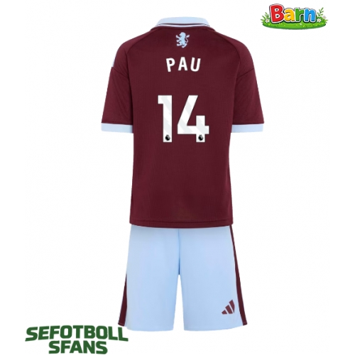Aston Villa Pau Torres #14 Hemmaställ Barn 2026-27 Kortärmad (+ Korta byxor)